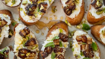 Date and Goat Cheese Bruschetta