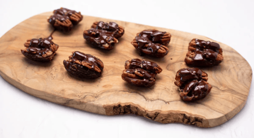 Pecan and Medjool Date Caramel Clusters