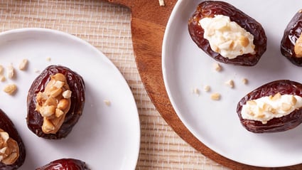 five minute stuffed medjool date appetizers