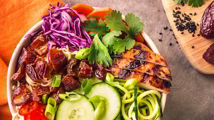 grilled chicken medjool date bowl