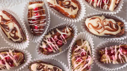 medjool date almond butter boats