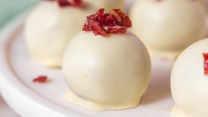 medjool date cranberry orange truffles