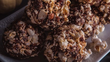 medjool date popcorn balls