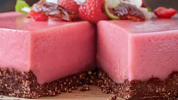 raspberry coconut lime cream tart