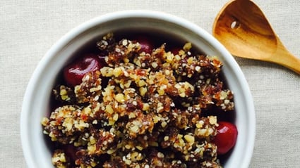 raw vegan cherry cobbler