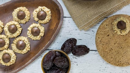medjool date thumbprint cookies