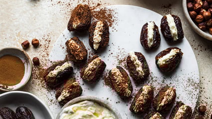 tiramisu stuffed medjool dates