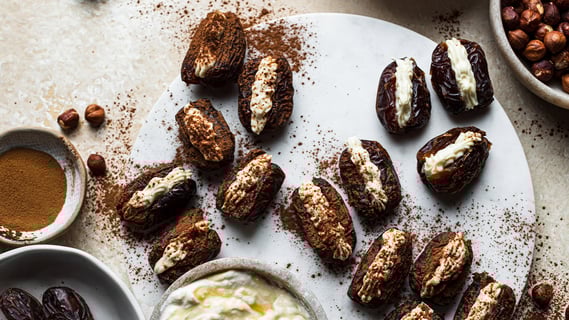 tiramisu stuffed medjool dates