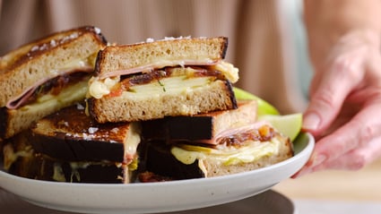 Gourmet Smoked Ham, Date and Apple Toasties