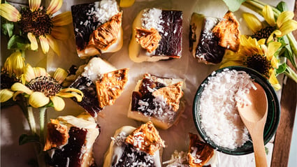 pina colada date ice cream sandwiches