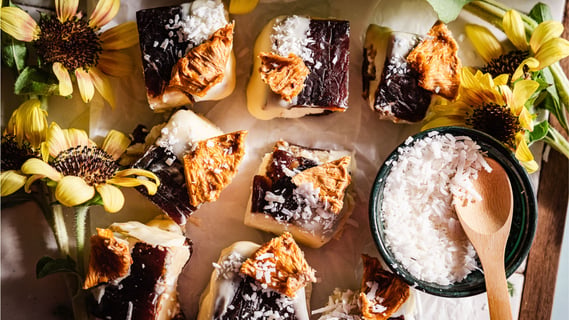 pina colada date ice cream sandwiches