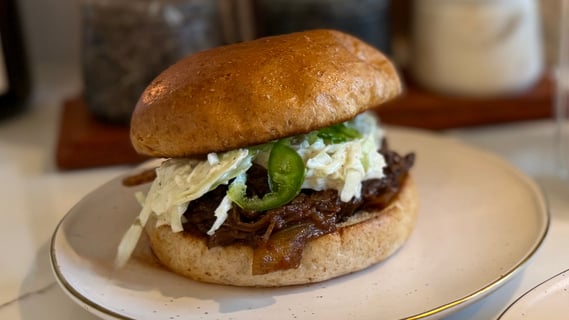 slow cooker BBQ pulled beef