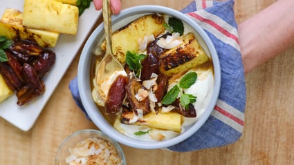 Caramelized Pineapple with Honeyed Dates
