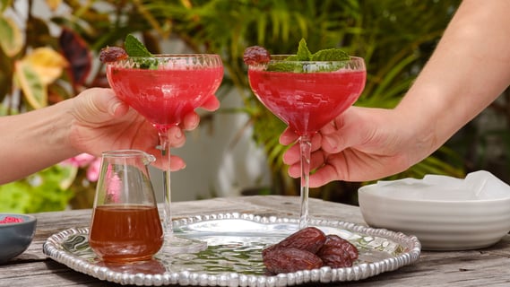 Date, Raspberry and Ginger Spritz