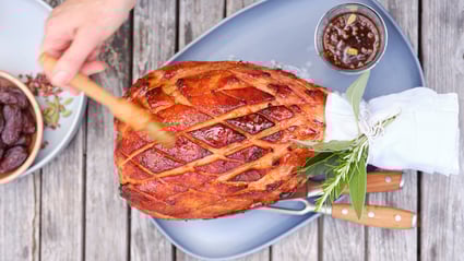 Spiced Date, Orange and Whiskey Glaze Ham