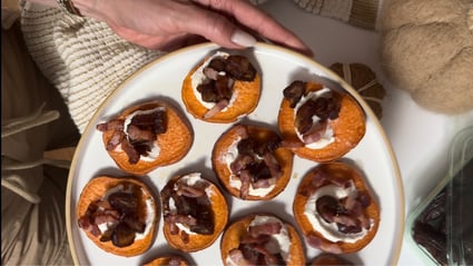 Sweet Potato Goat Cheese Date Bites