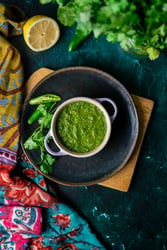 Cilantro-Mint-Chutney-Overhead