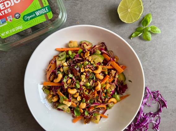 Crispy rice salad with dates