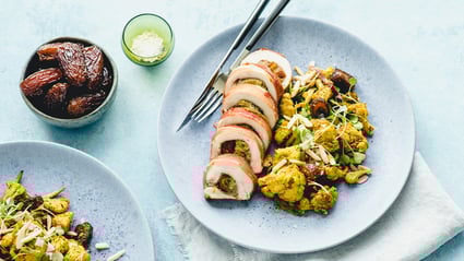 Date, Almond, and Prosciutto Stuffed Chicken Breast