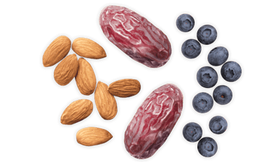 Medjool dates, blueberries and almonds-1