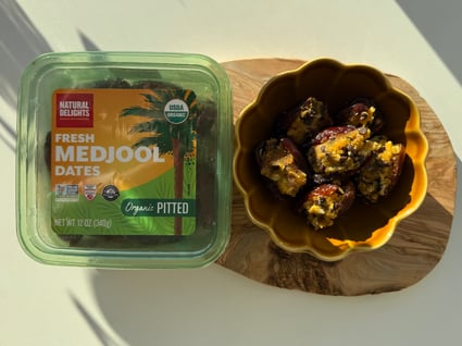 Pumpkin Cookie Dough Stuffed Dates