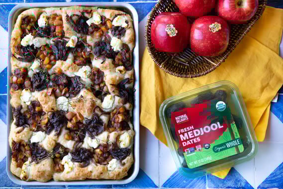 Apple date focaccia