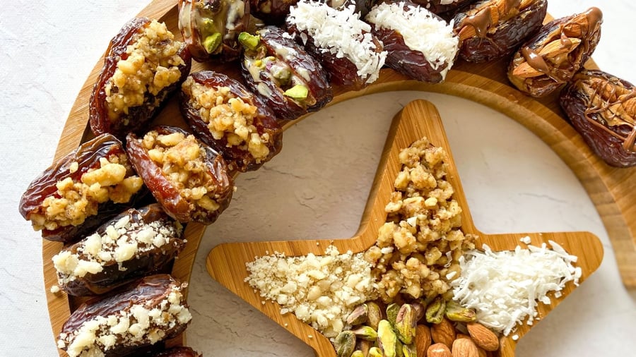 Stuffed dates 5 ways