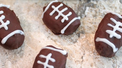 Stuffed Medjool Date Footballs