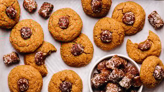 Caramel Peanut Butter Blossom Cookies