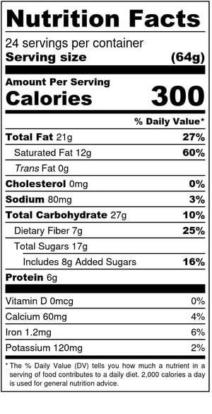 Vegan Samoa Cookies - Gluten-Free Girl Scout Cookies - Nutrition Label