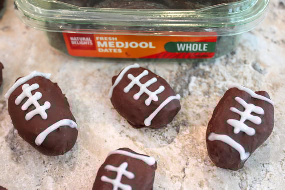 Stuffed Medjool Date Footballs