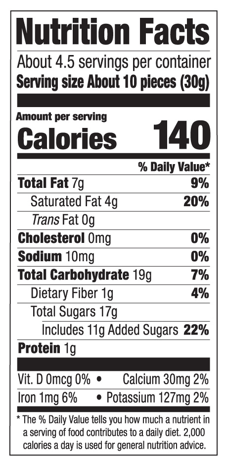 nutrition facts