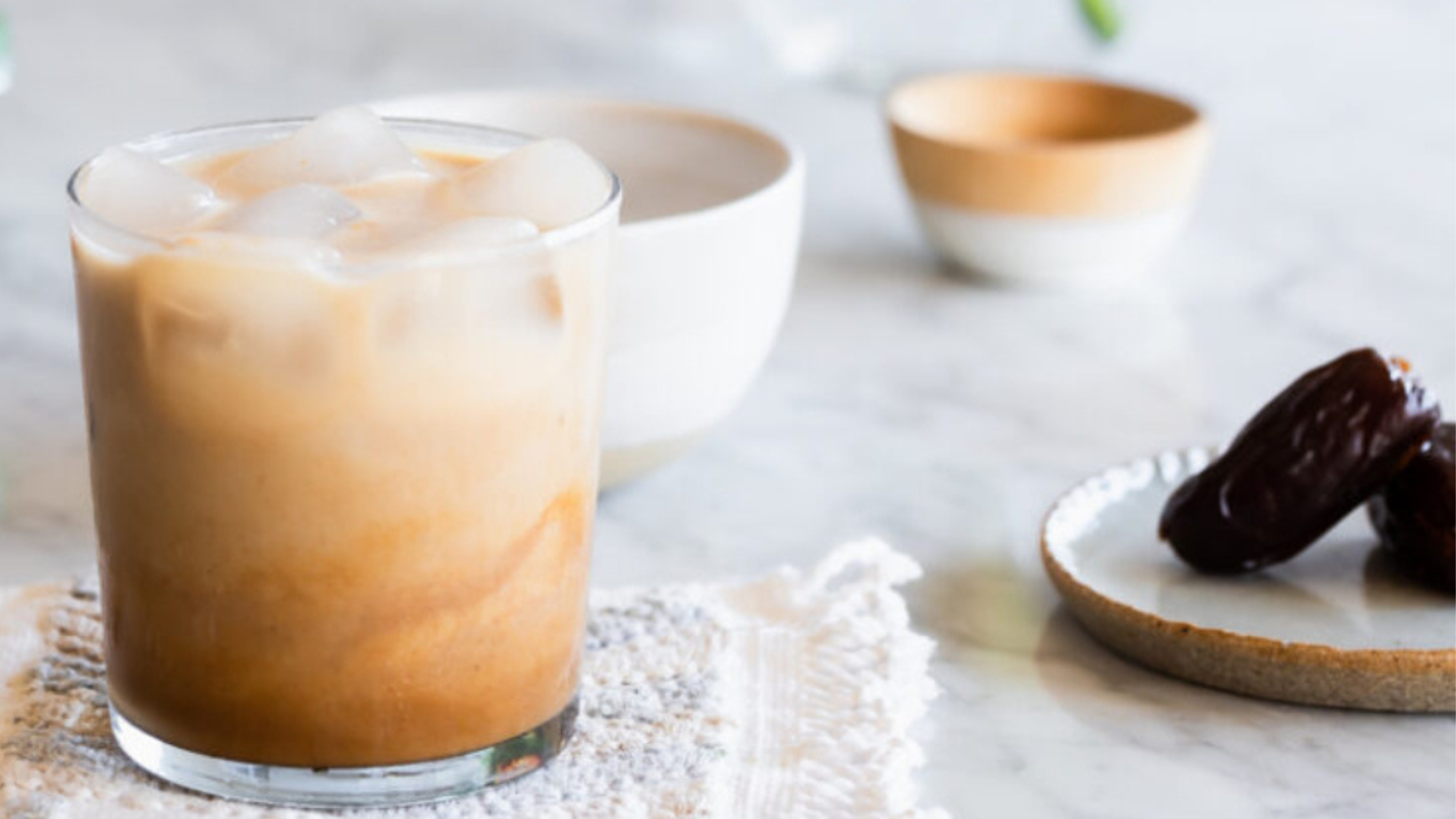 Iced Salted Caramel Latte (Made with Date Caramel)
