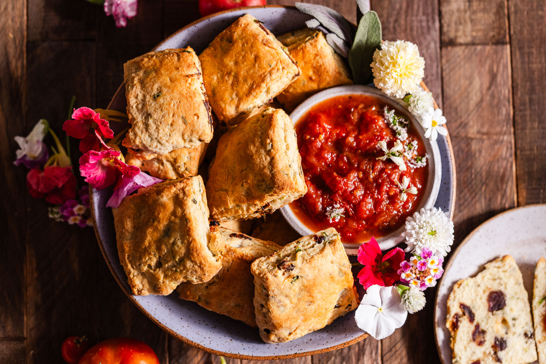 Date Herb Biscuits with Tomato Date Jam