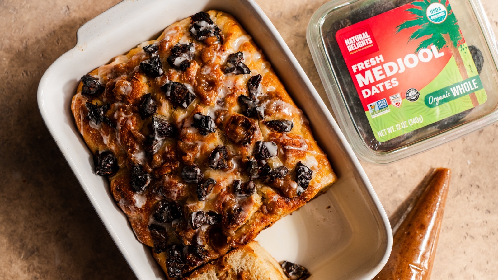 Medjool Date Focaccia Glazed Donut