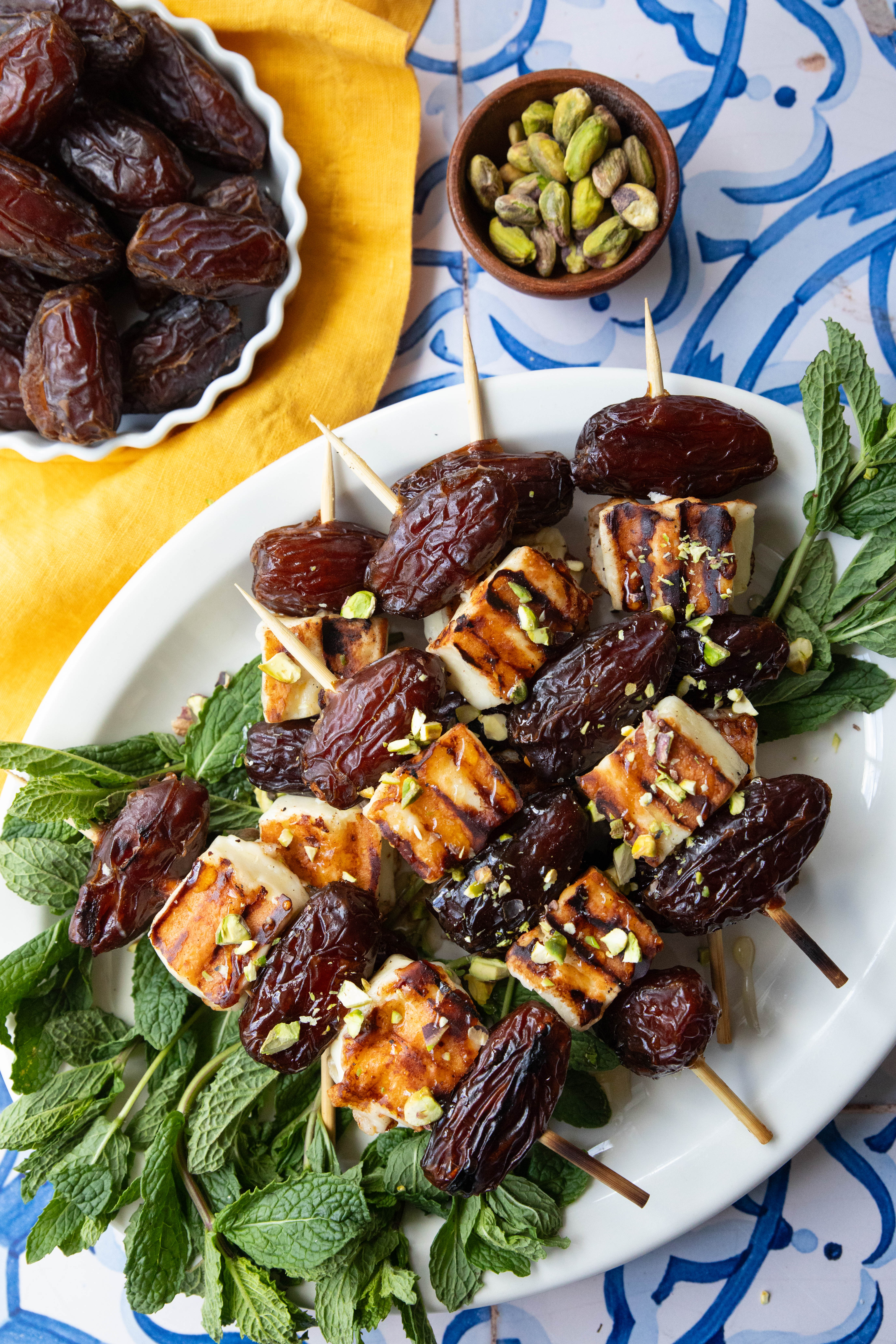 Date Halloumi Skewers