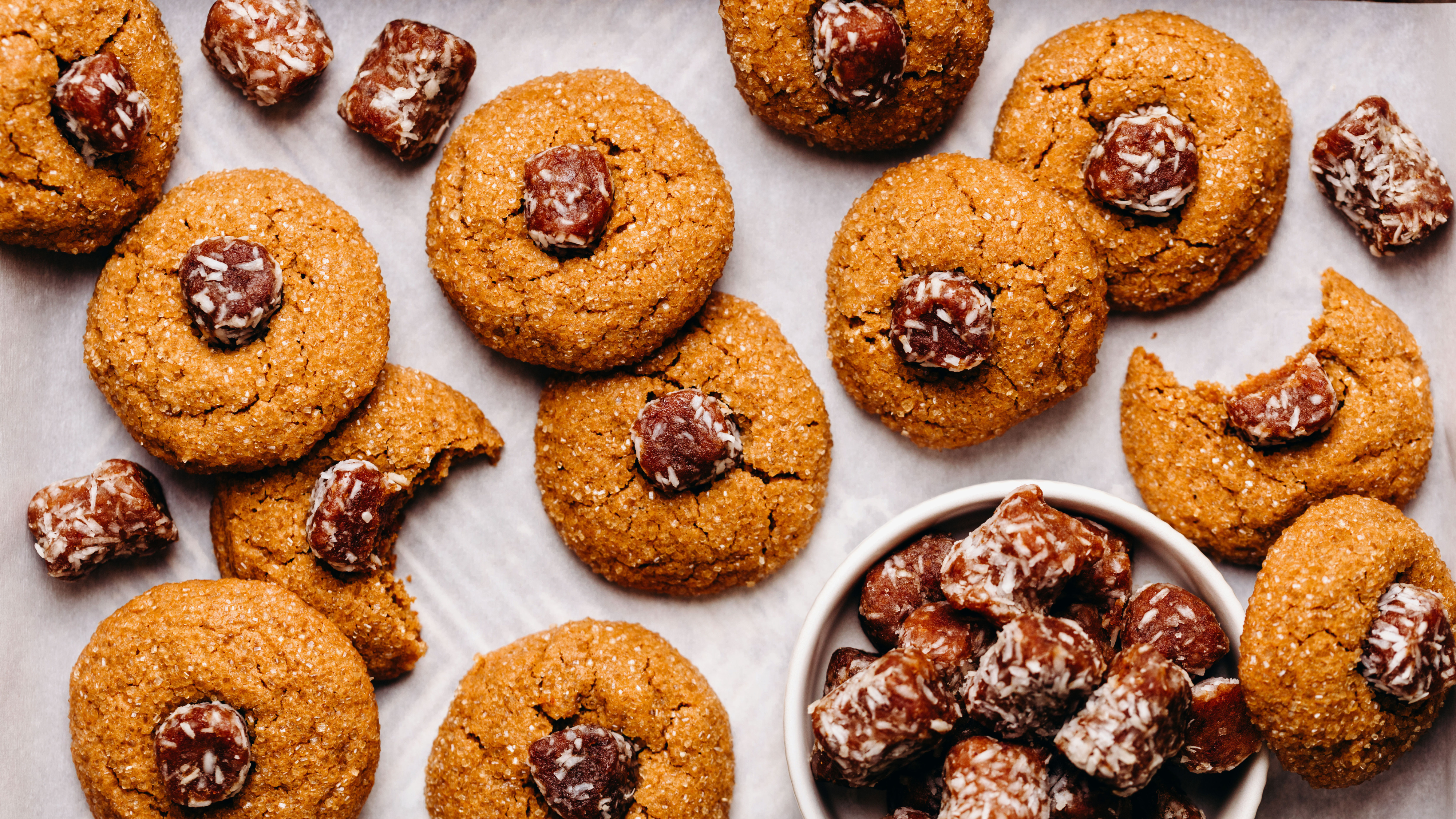 Caramel Peanut Butter Blossom Cookies