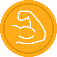 arm flexing muscles icon