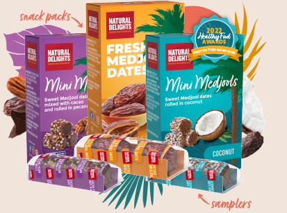 Natural Delights snack packs and samplers